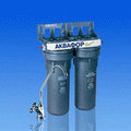 Проточный фильтр Аквафор Дуэт для очистки и умягчения жёсткой воды