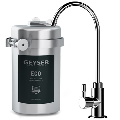 Фильтр Гейзер-ЭКО для жесткой воды с корпусом из нержавеющей стали