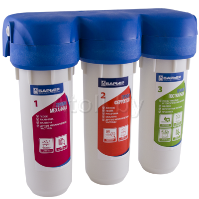 Фильтр Барьер Профи Ferrum для очистки железистой и жесткой питьевой воды в три стадии